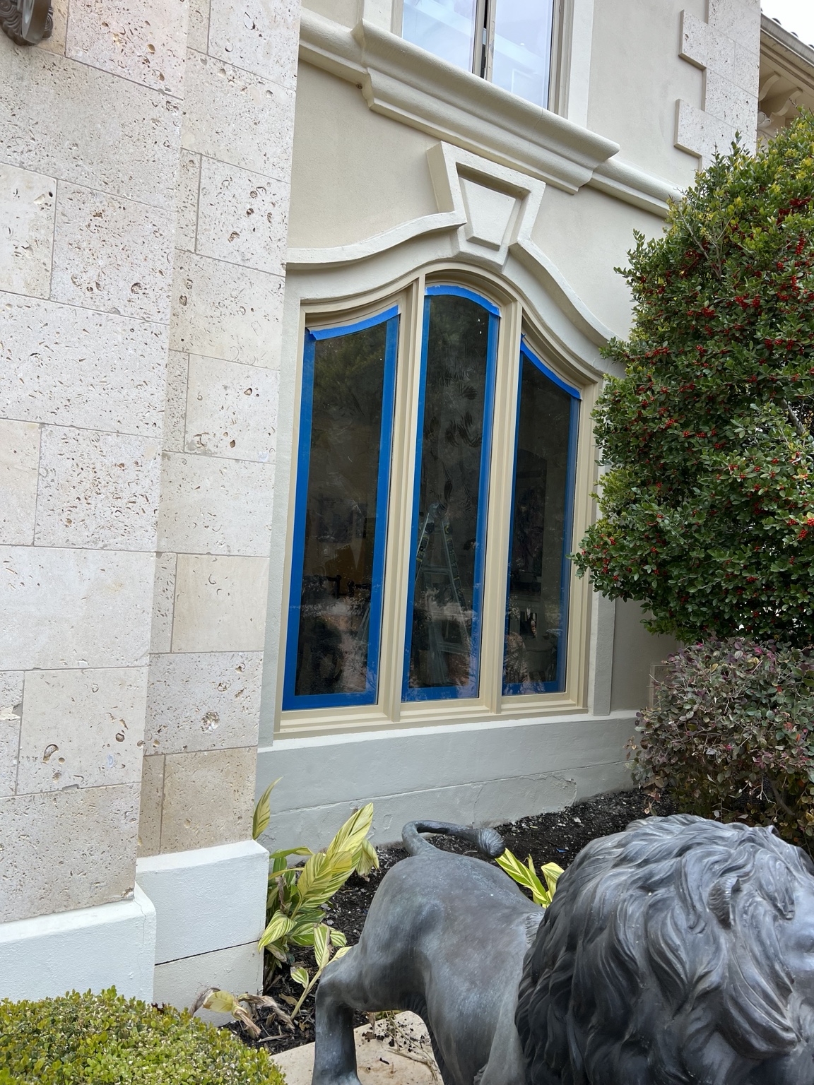 Custom arched window restoration
